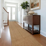 Hallway Washable Runner Rug,2x10 ft Boho Braided Kitchen Rugs,Neutral Entryway Rug,Faux Jute Rug,Non
