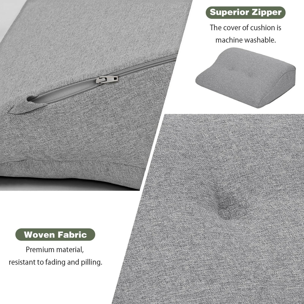 Back Support Pillow for Recliner Soft Dual Layer Lumbar Support Pillow with Shredded Memory Foam Ergonomic Orthopedic