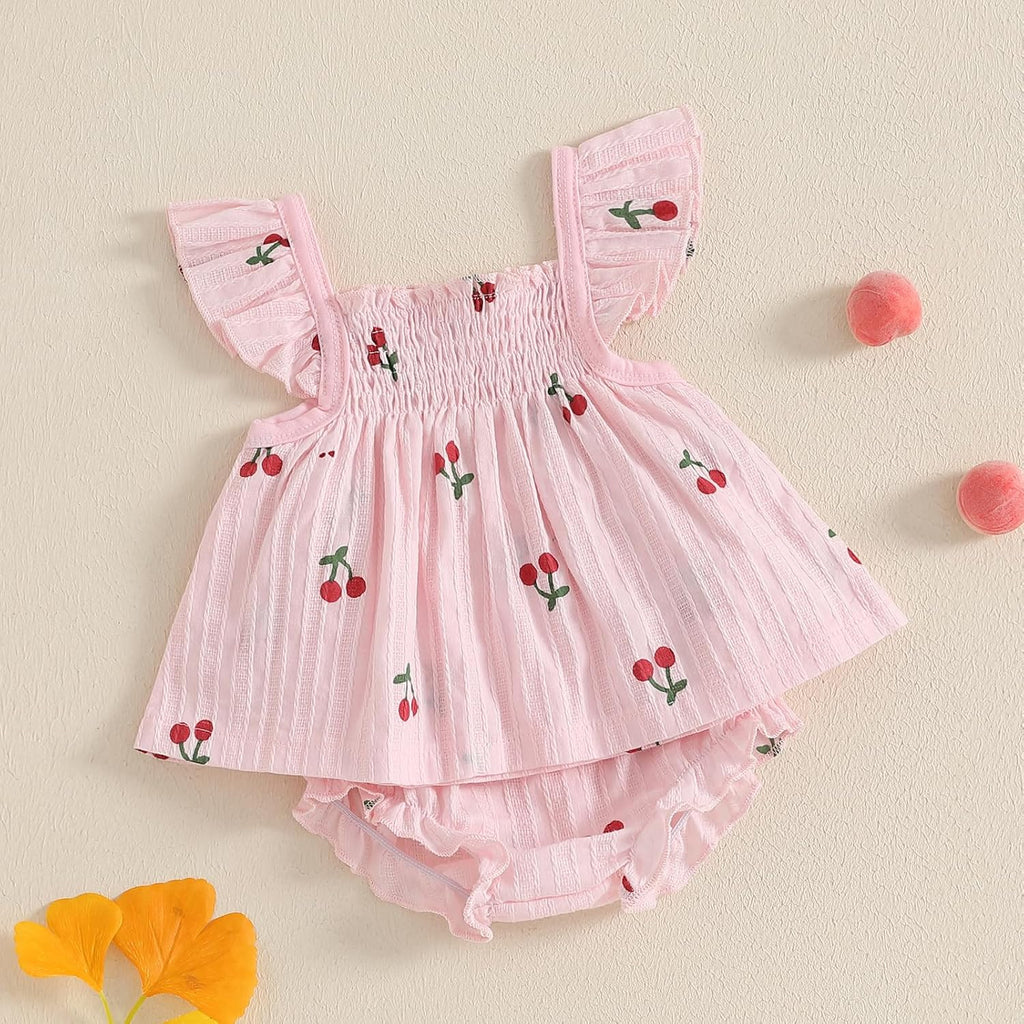 Newborn Baby Girl Clothes Summer Ruffle Tops Floral Bloomers Cute Shorts Set 0 3 6 12 18 Girl Outfits