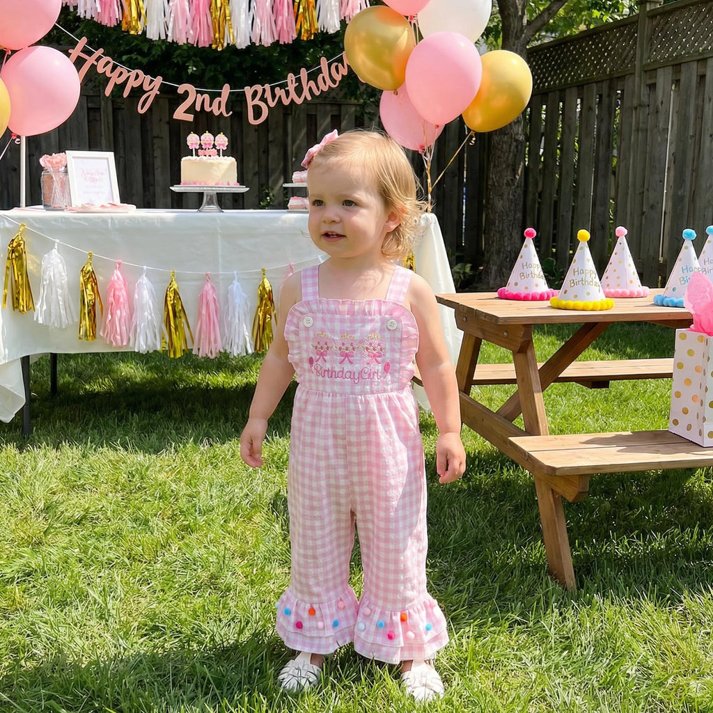 Toddler Baby Girl Easter Outfit Bunny Overalls Bell Bottoms Rabit Romper Jumpsuit Old Clothes (Birthday
