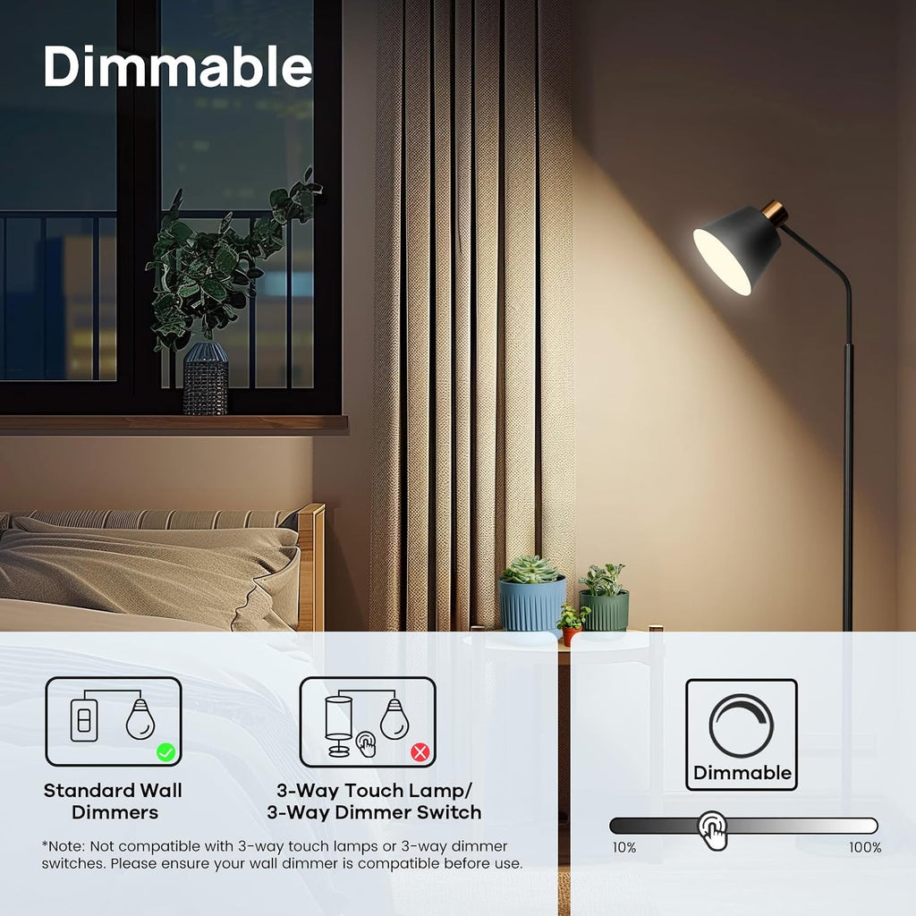 A19 LED Light Bulbs Dimmable, 60W Equivalent, 3000K, 5 Packs