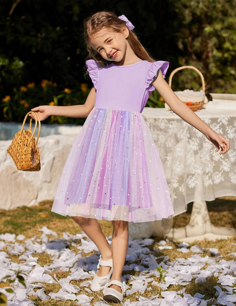 Toddler Tutu Dress Girl Ruffle Summer Birthday Party Tulle Dresses