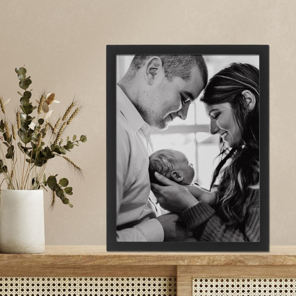 Black Wood Certificate Picture Frame, Gallery Collection, 8-1/2 by 11-Inch