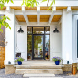 2-Pack Dusk to Dawn Outdoor Wall Sconces, Exterior Farmhouse Gooseneck Barn Light