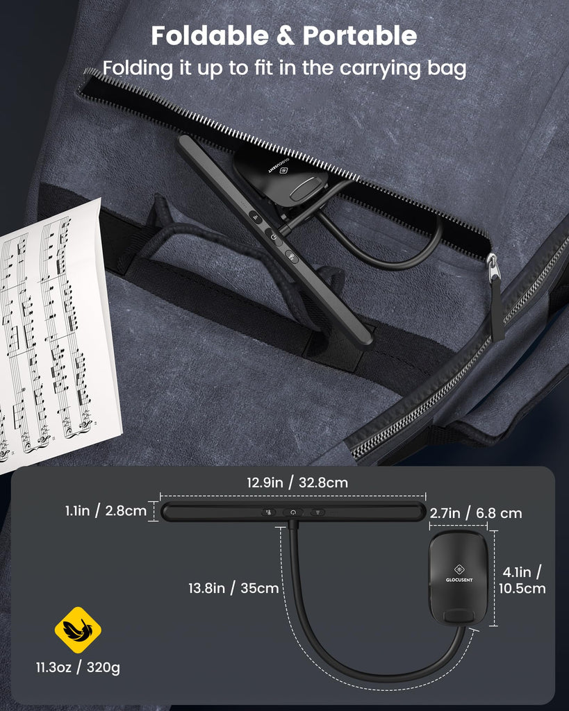 81 LED Music Stand Light, 3 Color & 5 Brightness Piano Lamp