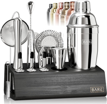 Mixology Bartender Kit Bar Set | 14-Piece Cocktail Shaker Set | Martini Barware Mixing Tools Bartending | Incl. 35 - Set of 14