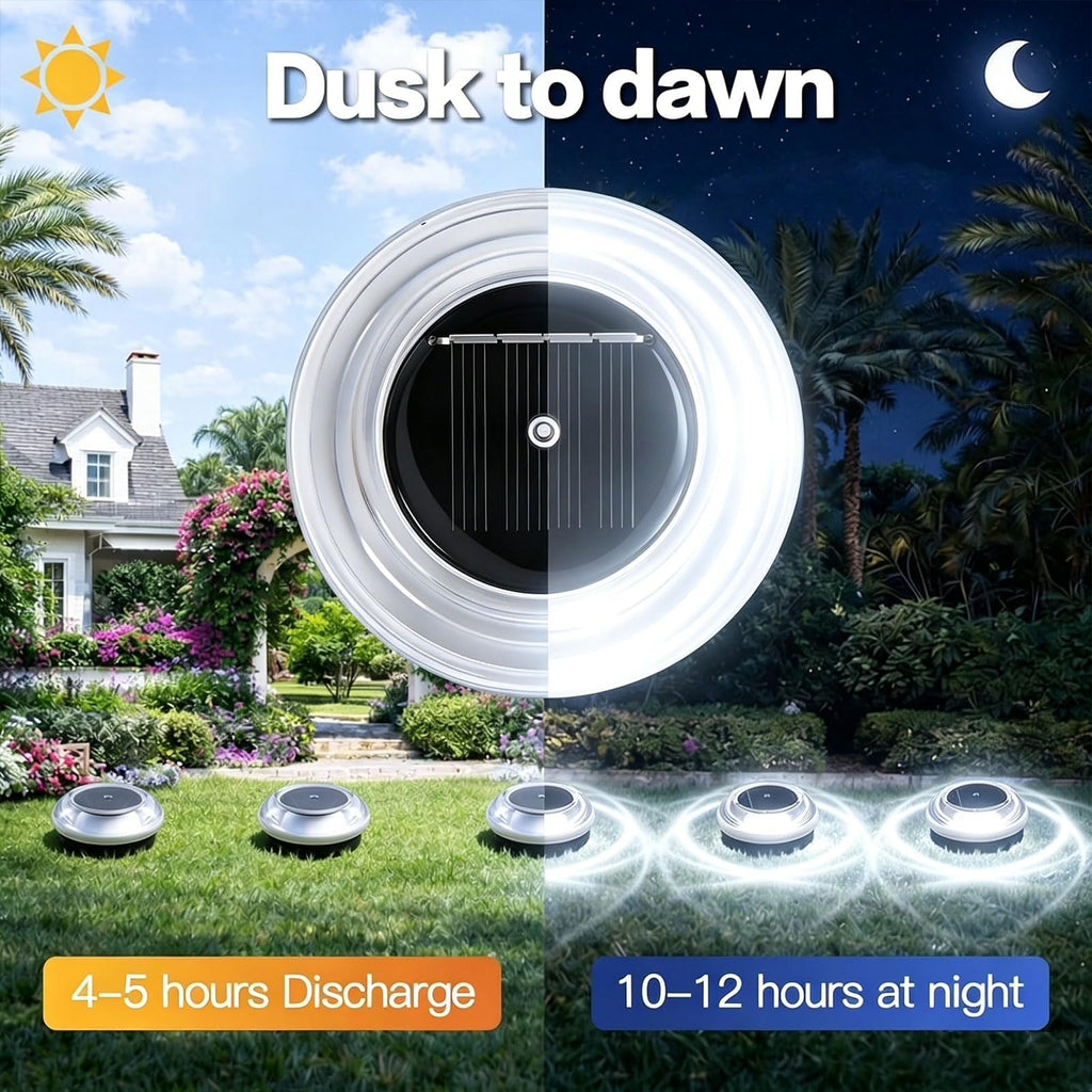 Solar Pathway Lights Outdoor, 12 Pack 12H Flat Walkway Lights
