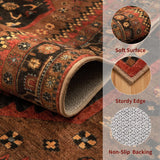 2x10ft Runner Rug, Long Hallway Rug Vintage Kitchen Thin Washable Carpet for Entrance Bedroom Bedsid