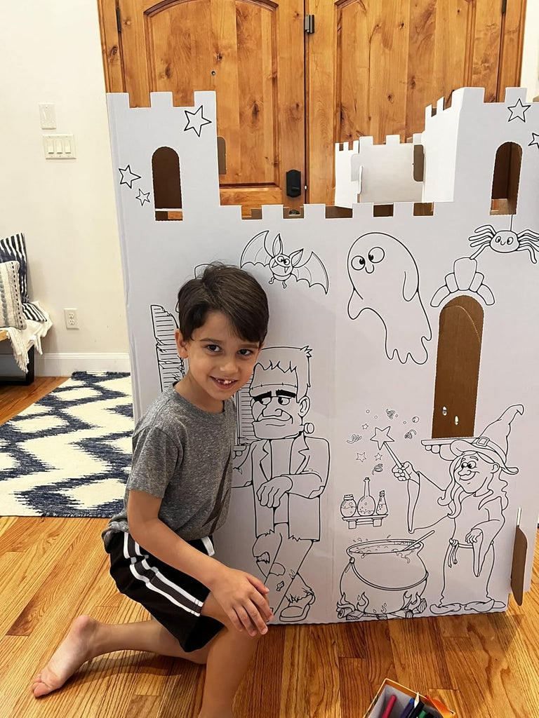 Playhouse Cardboard Haunted Castle - Kids Fort and Art & Craft House