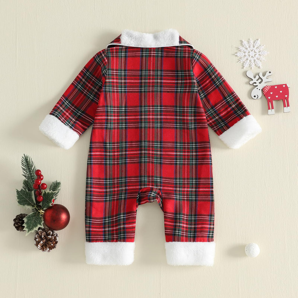 Baby Girl Boy Romper Pajamas Fall Winter Long Sleeve Button Down Pjs Newborn Infant Lapel Sleepwear Nightwear