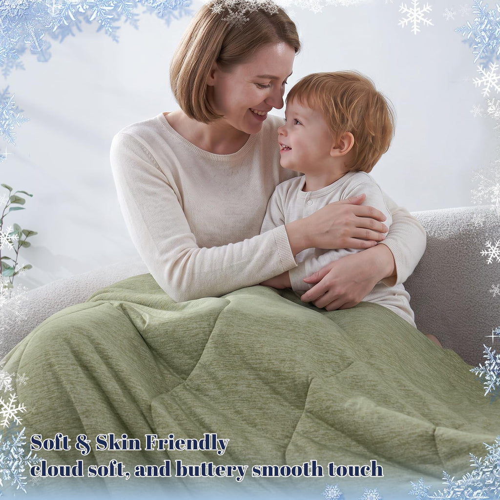Cooling Comforter, Rayon from Bamboo Soft Breathable Quilted Blanket
