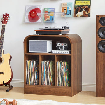 3 Tier Record Player Stand with Vinyl Storage