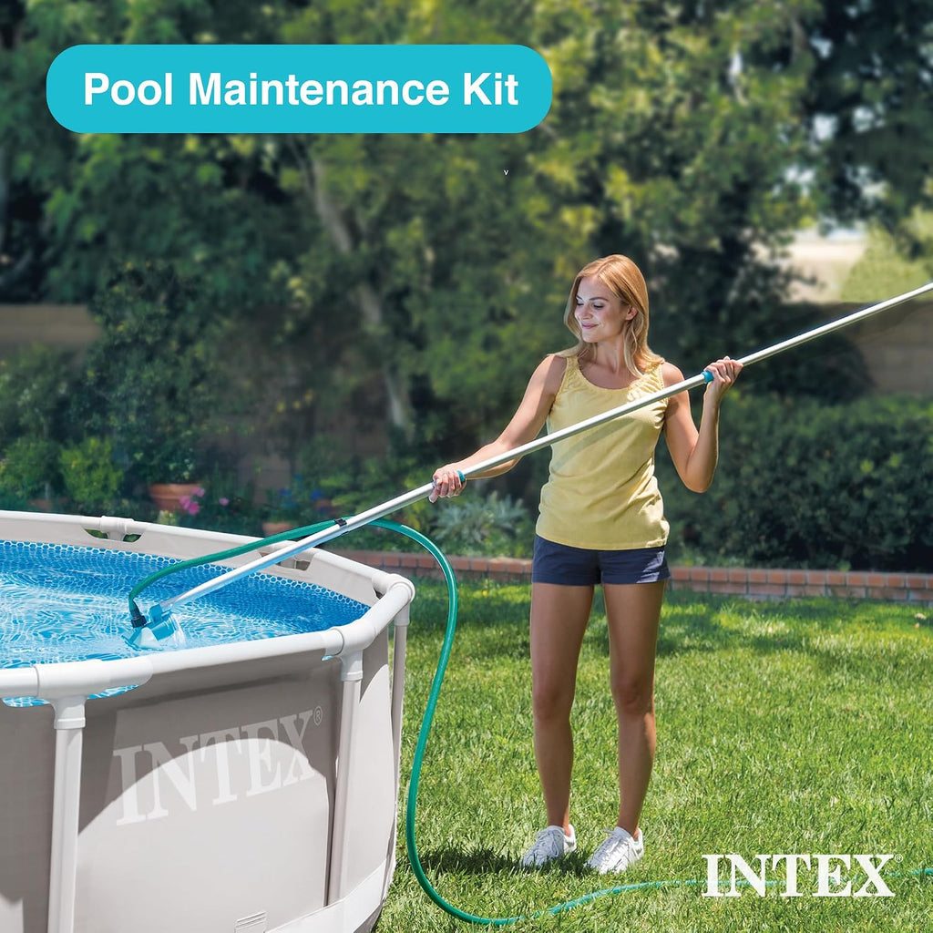 Ultra XTR 18ft x 52in Above Ground Swimming Pool Set Bundle | 26329EH - 2100 GPH Sand Filter Pump, Ladder, Pool Cover