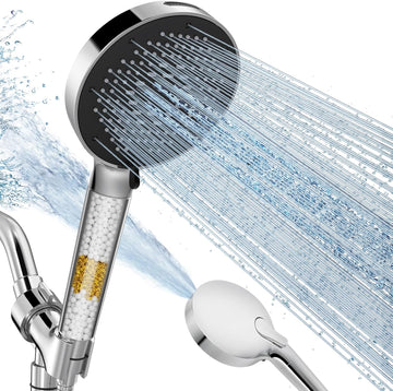NSF Certified Filtered Shower Head with Handheld for Hard Water to Remove Chlorine High Pressure 9-Spray Setting (with