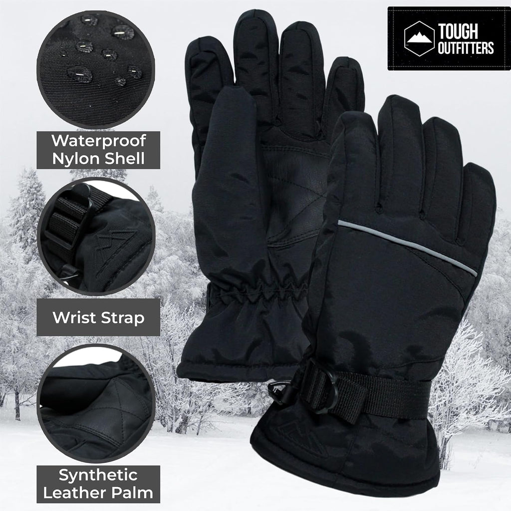 Kids Snow Gloves - Ski & Snowboarding Waterproof Insulated Winter Gloves for Girls, Boys & Toddlers