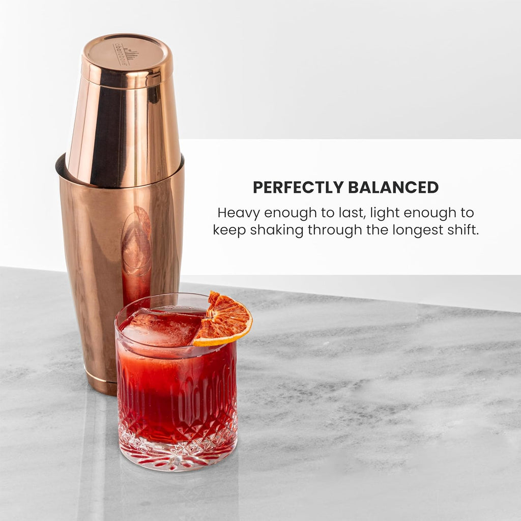 Professional Boston Shakers Set 18 oz Weighted Stainless Steel Cocktail Shaker Set for Bartenders, Premium 304 Steel
