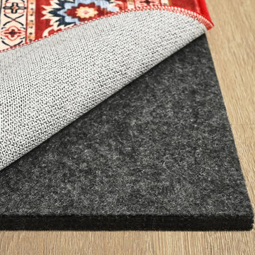 9x12 Feet Non Slip Rug Pad 1/4 inch Thick Felt and Silicone Backing, Dual Surface Cushion Rug Gripper for Hardwood - Set of 108