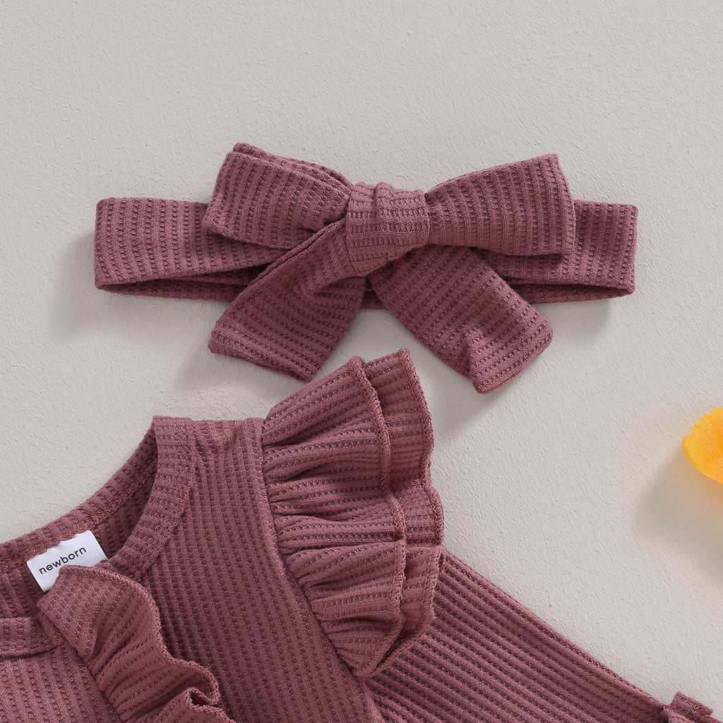 Newborn Baby Boy Girl Knit jumpsuit Romper Newborn Coming Home Outfit Infant Fall Winter Spring Clothes with Hat