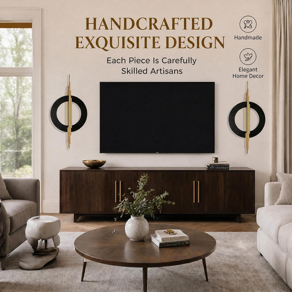 Modern Metal Wall Art Decor, 39 x 19 Inches