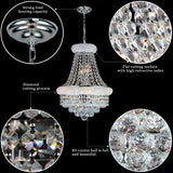 Crystal Chandeliers for Dining Room Light Fixtures Over Table_Empire Style K9 Crystal Chandeliers for Living Room_6 Lights Chrome Luxury Lighting Fixtures for Bedroom Kitchen Island Entryway A108-B0DDXNCWPT