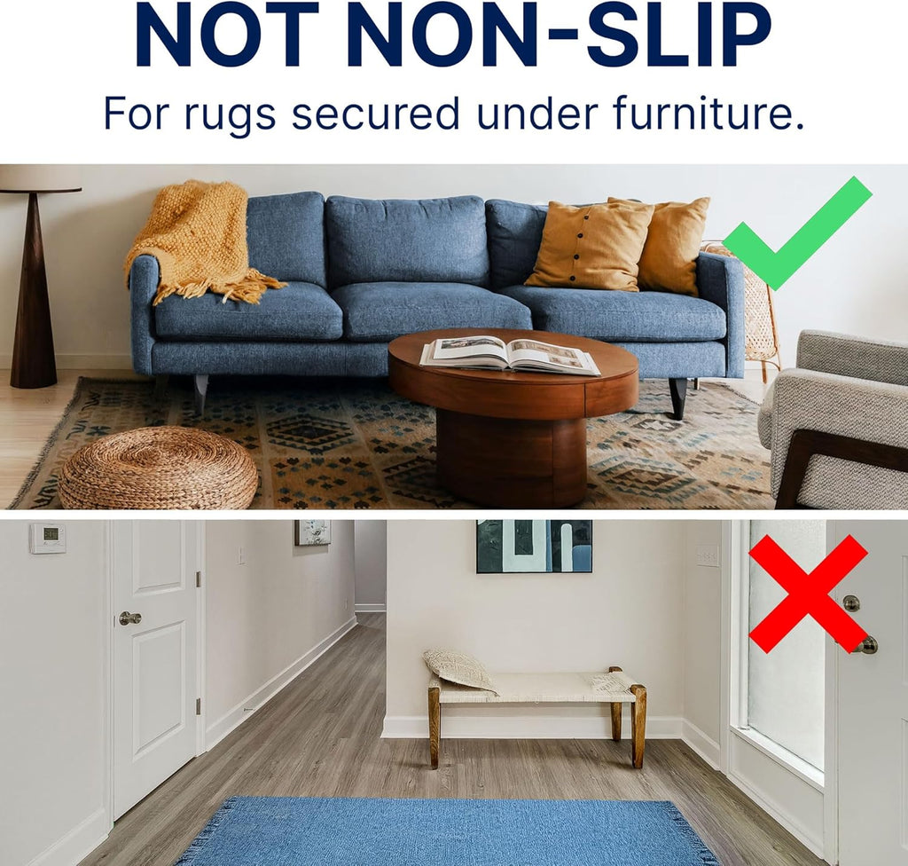 Basics - 9'x12' - 1/4" Thick - 100% Felt - Protective Cushioning Rug Pad - Safe for All Floors and Finishes Including - Set of 108