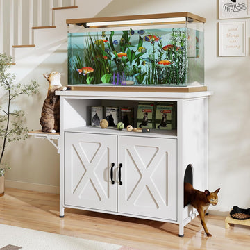 40-50 Gallon Fish Tank Stand, Aquarium Stand, White
