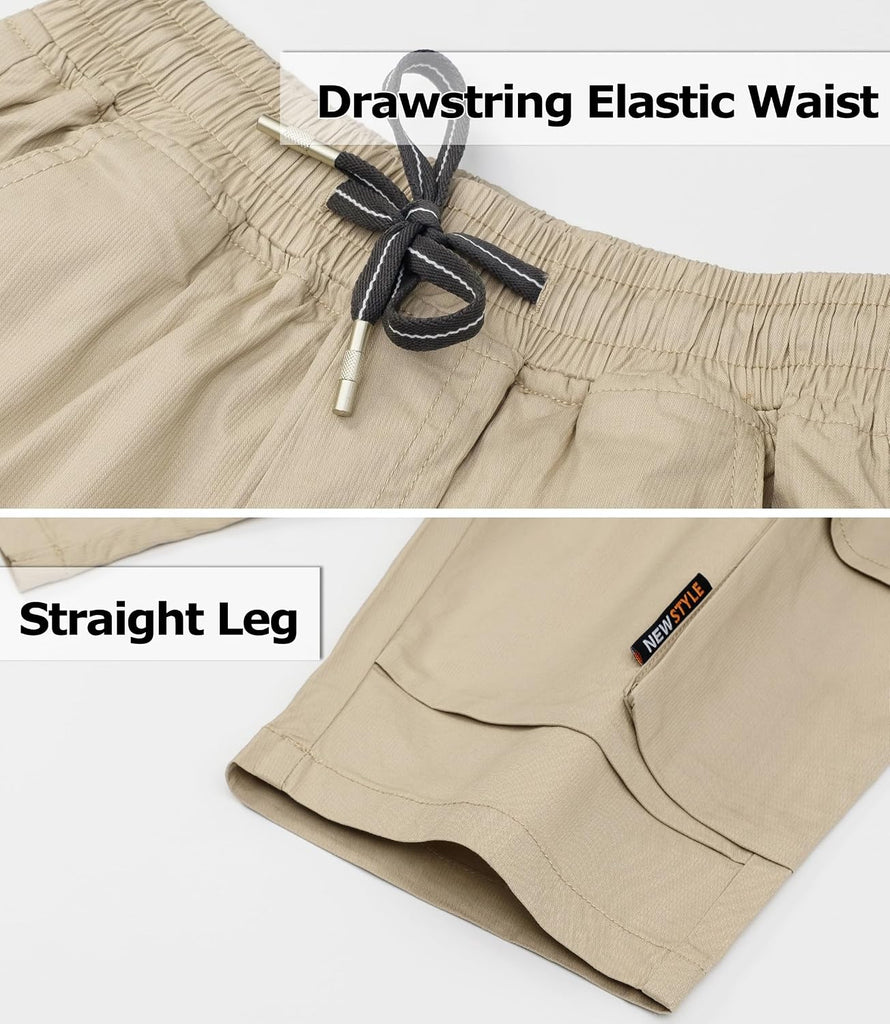 Boys Camo Cargo Shorts, Military Style Pull On Short