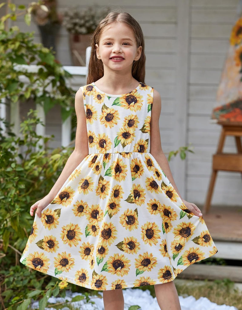 Toddler Dress and Cardigan Girl Sleeveless Sundress and Shrug Sets