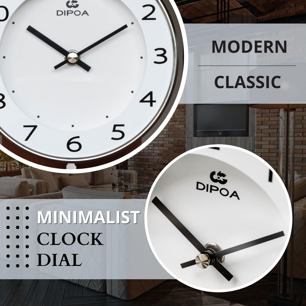 Classic Mantel Clock Home Decoration Boxwood Tabletop Pendulum Hollow Frame Design Mid-Century, Fireplace