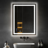24"x 36" LED Bathroom Mirror with Lights, Anti-Fog, Dimmable, Lighted Vanity Mirror with Tempered Glass, Memory