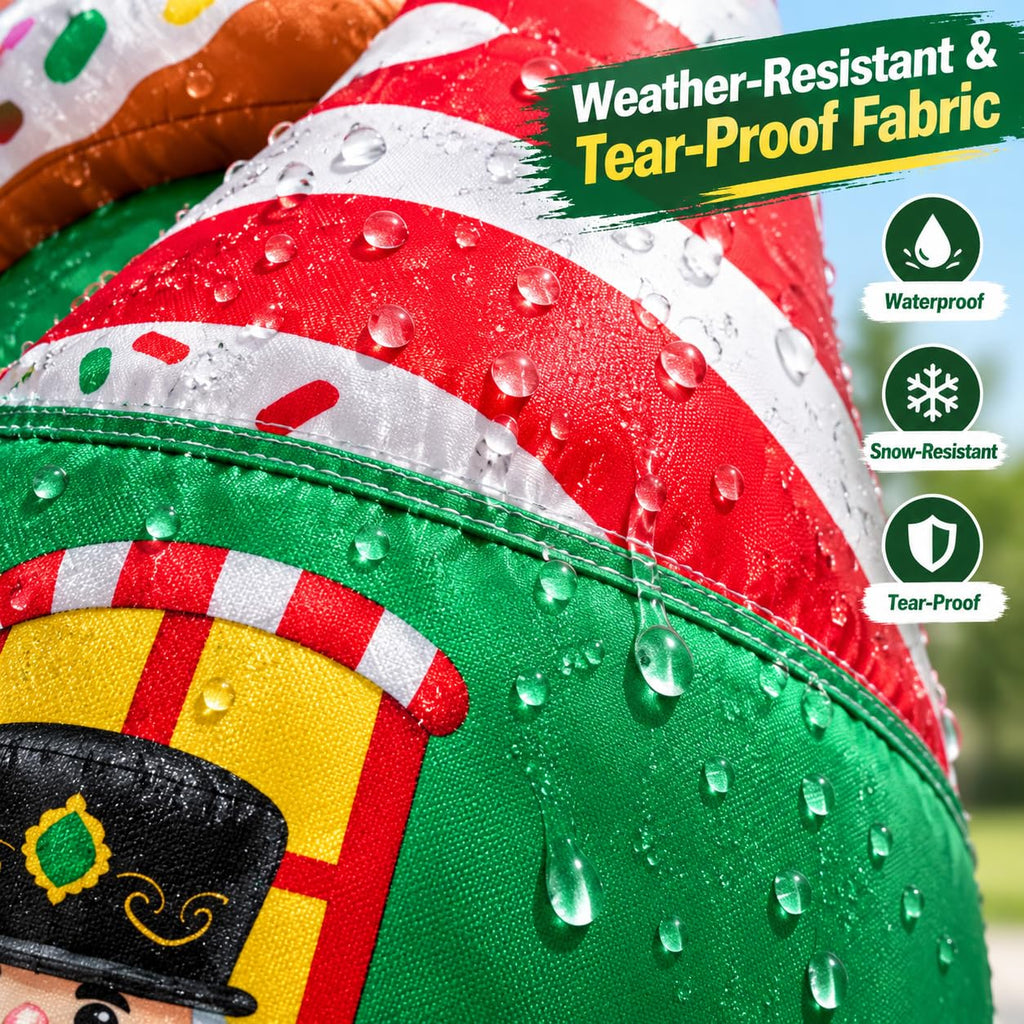 10 FT Christmas Inflatables Decorations, Outdoor Nutcracker Arch Giant Blow Up with Built-in LED Lights for Yard