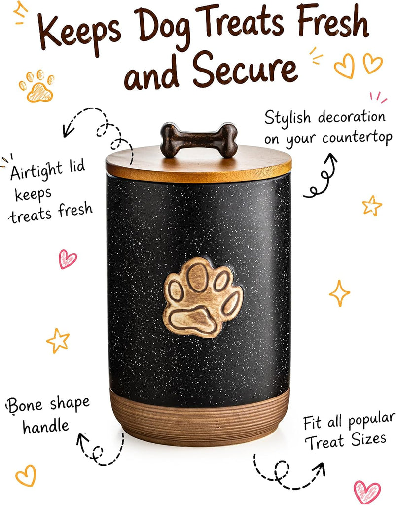 Dog Treat Container Airtight Seal, Training Dog Treat Jar with Lid