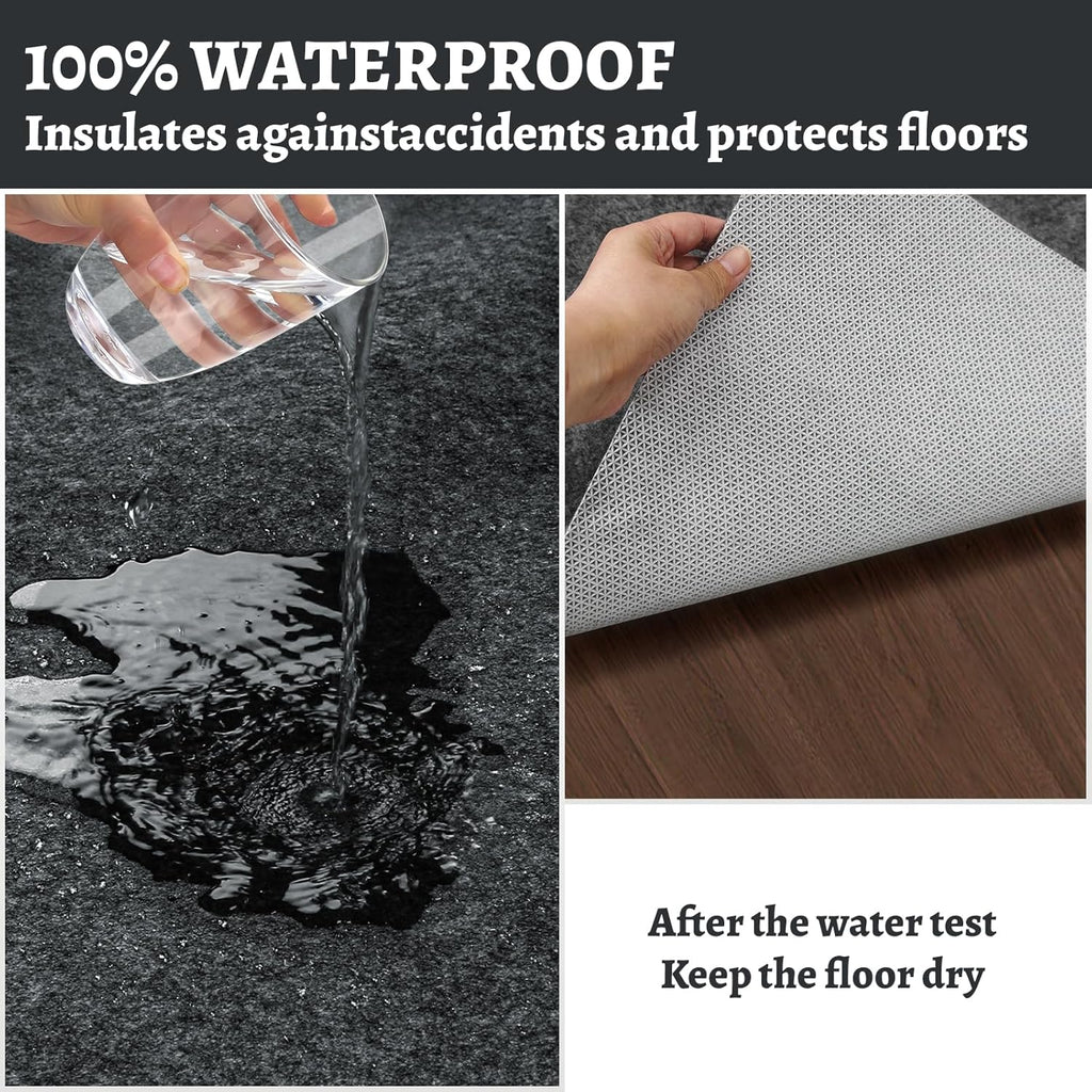 100% Waterproof Rug pad, 5x7 ft Area Rug Non-Slip Rug Pads, Carpet Pads for All Floors and finishes, Felt pad - Set of 35