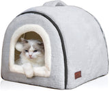 Cat Bed for Indoor Cats，Foldable cat cave，Anti-Slip & Water-Resistant Bottom，cat Houses for Indoor Cats or Small Dogs