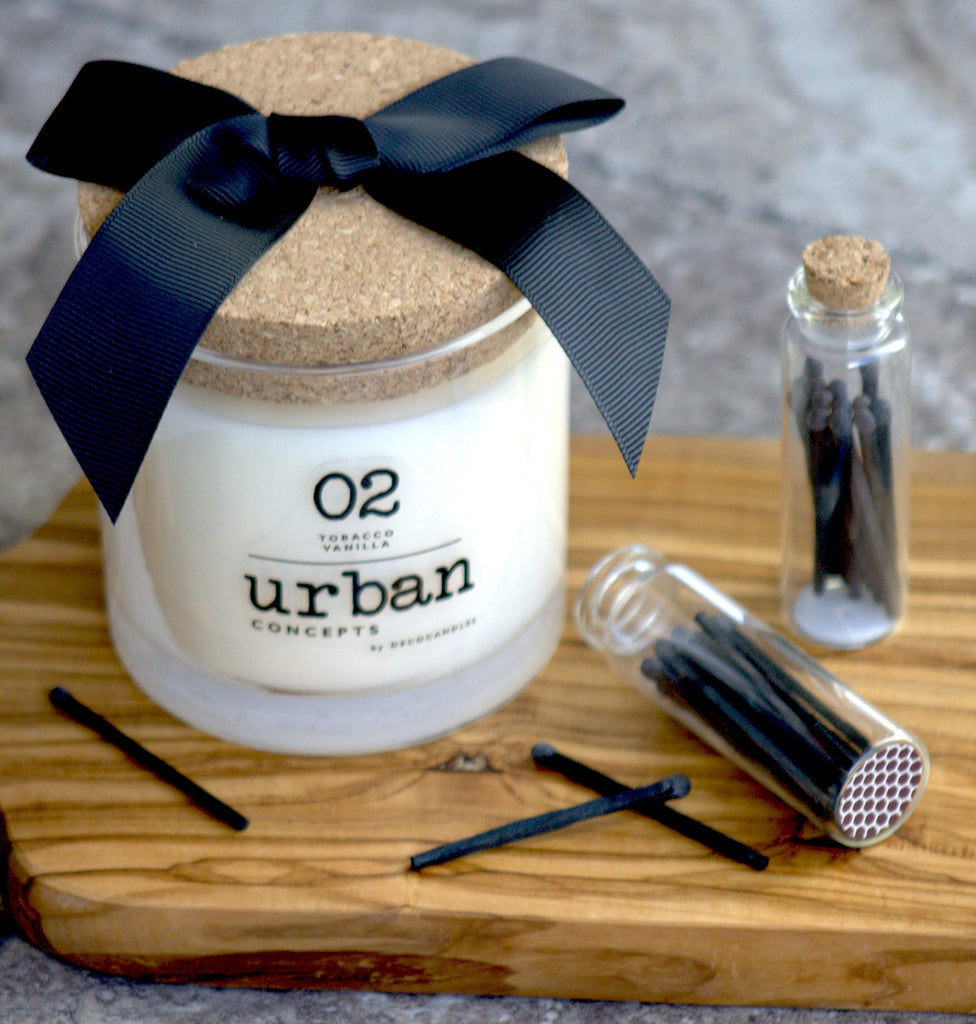 Urban Concepts by - Highly Scented Soy Candle - Long Lasting - Hand Poured in USA (9 Oz. Cork, Sicilian Lemon)