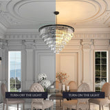 24 Lights Empress Crystal Chandelier Lighting Modern Contemporary Chandeliers Pendant Ceiling Lamp Lights Fixture 7-Tier for Dining Room Living Room Hotel Showroom W39.4 A107-B07CWL4HRD