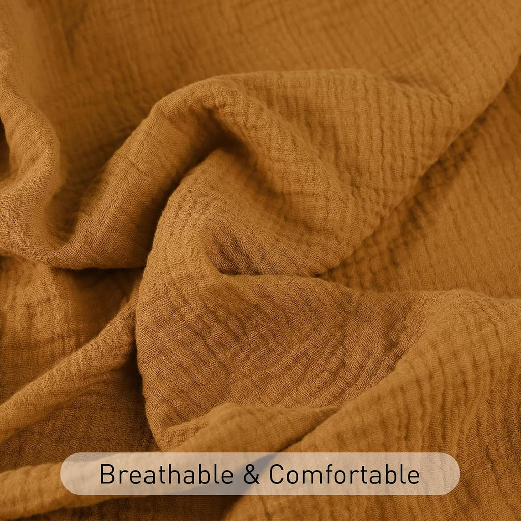 Muslin Swaddle Blankets for Baby Girls and Boys, 4 Pack Breathable and Skin-Friendly Newborn Receiving Blanket, 100%
