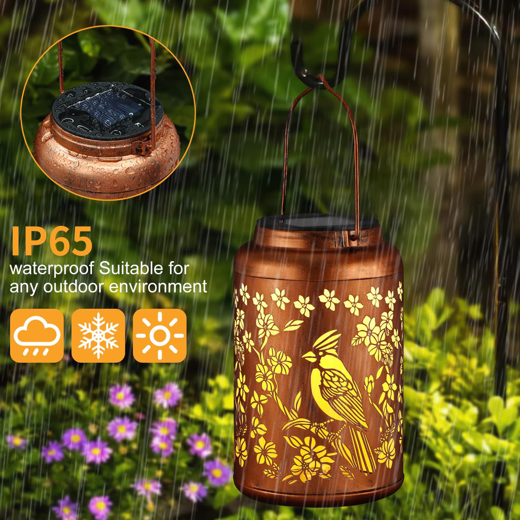 Bird Solar Lantern Outdoor Waterproof Garden Decor Gifts for Women