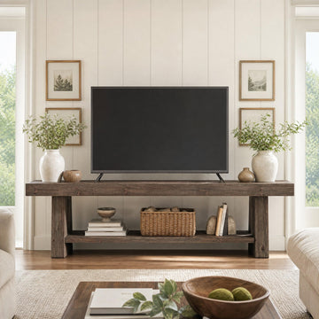 63-Inch Solid Wood TV Stand for TVs up to 75 Inches