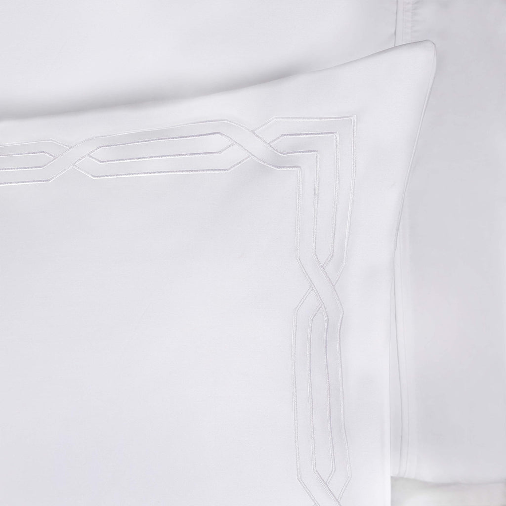 1200 Thread Count Egyptian Cotton Duvet Cover Set, Marrow Stitch Embroidery, Sateen Weave Cotton Bedding, Button