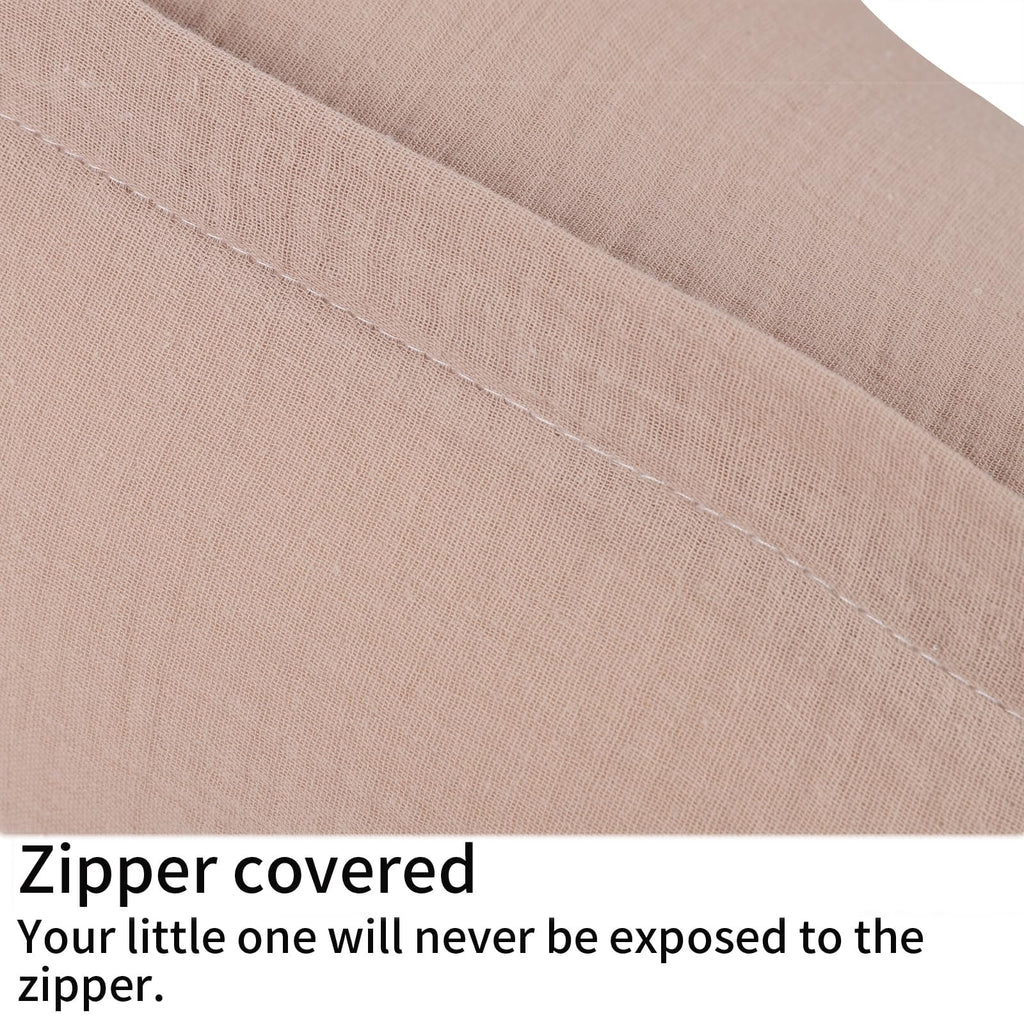 Muslin Nursing Pillow Cover, 100% Cotton, Soft & Breathable, Blush