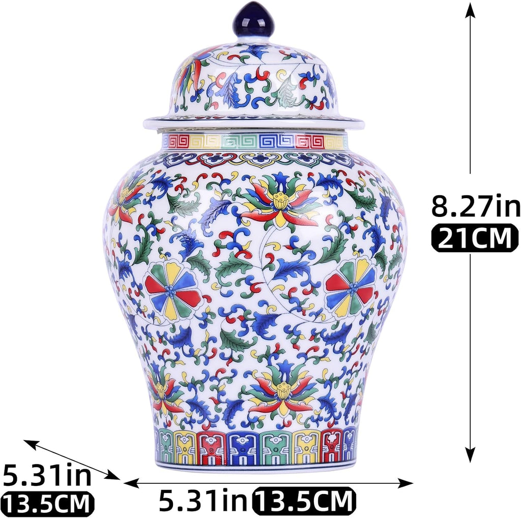 Chinoiserie Ginger Jar - Blue and White Porcelain General Jar, Handmade Ceramic Vase Décor, Classic Chinese Style
