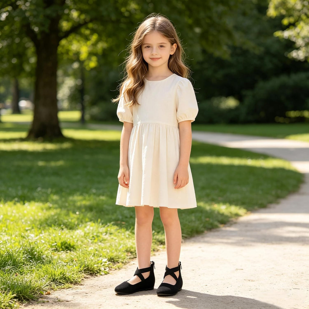 Girls Dress Shoes Mary Jane Shoes for Girl Ballet Flats with Ankle Strap