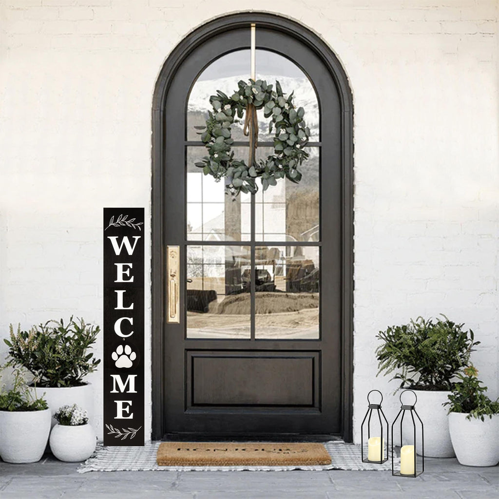 Modern Farmhouse Lantern Decor, 15'' 13'' Set of 2 Black Metal Lantern, 2 LED 6hr Timer Flameless Candles & Remote