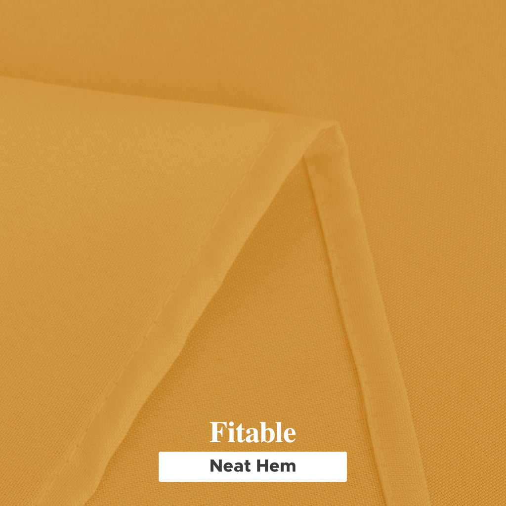 6 Pack Gold Round Tablecloths - 108 Inches in Diameter