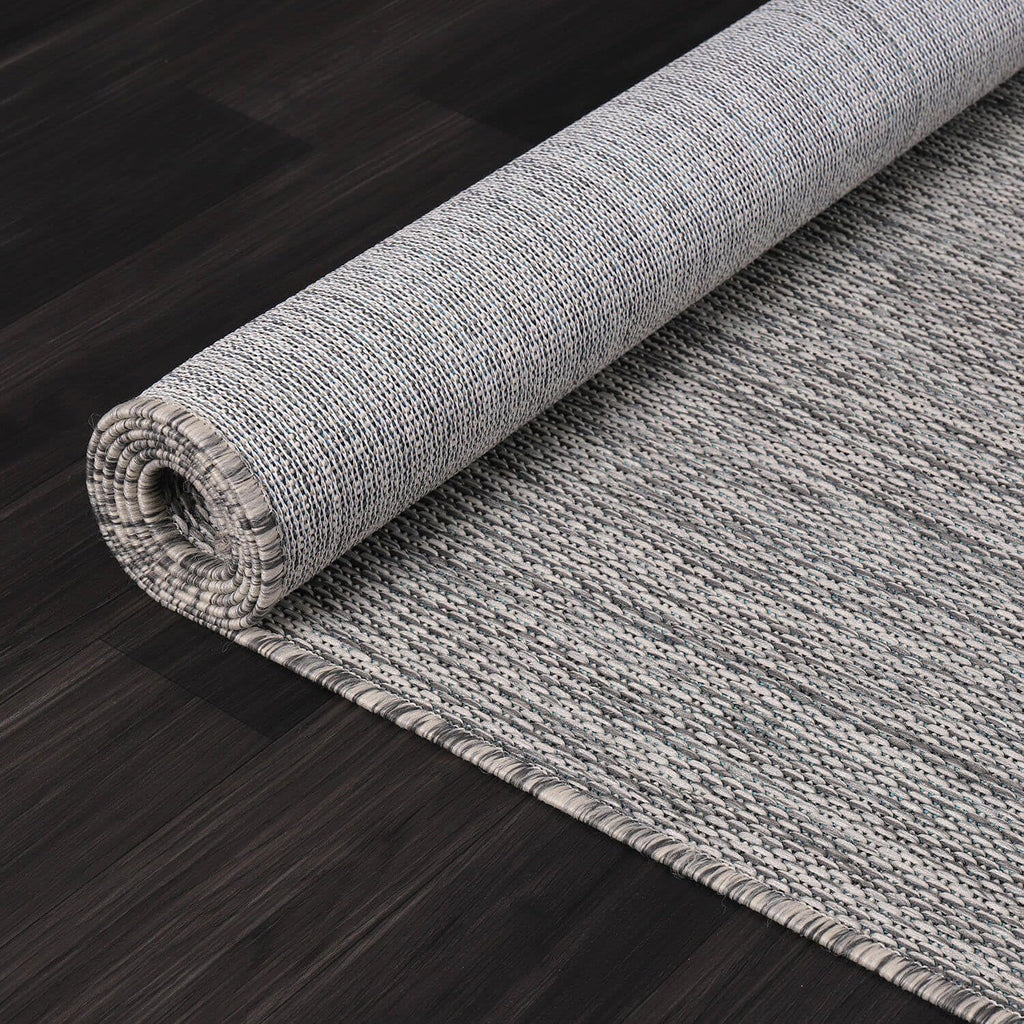 Washable Indoor Outdoor Rug 5x7 Weather Resistant Area Rugs Modern Solid for Porch Deck Balcony Back