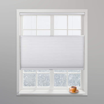 White Light Filtering Top Down Bottom Up Deluxe Cordless Cellular Shades - Size: , Cordless Honeycomb Blinds