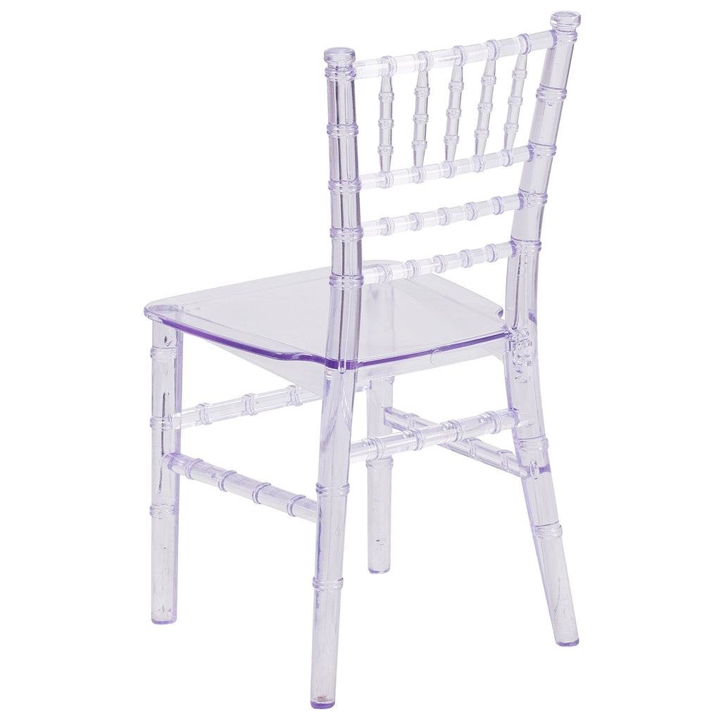 Child's Transparent Crystal Resin Party and Event Chiavari Chair for Commercial & Residential Use