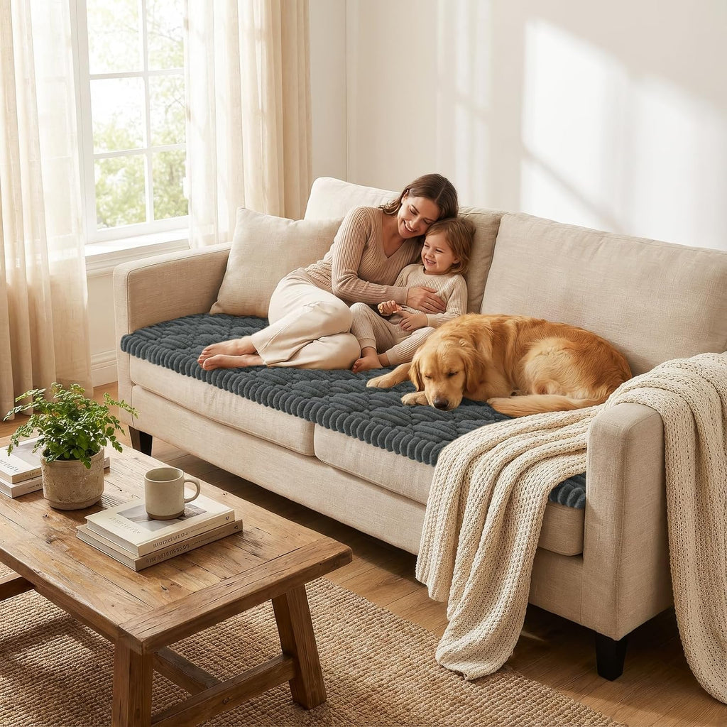 Couch Cover for Dogs Washable, Non Slip Fuzzy Pet Sofa Protector