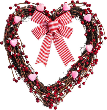 Valentines Day Wreath, Heart Shaped Wreath for Front Door, Galentines Decorations Home, Valentine's Day Wedding